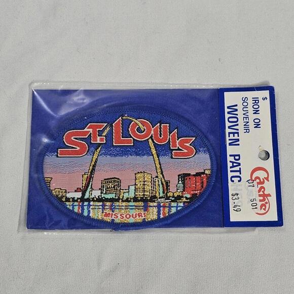 Vintage 4" St. Louis Missouri Iron-on Woven Patch Badge - Picture 1 of 5
